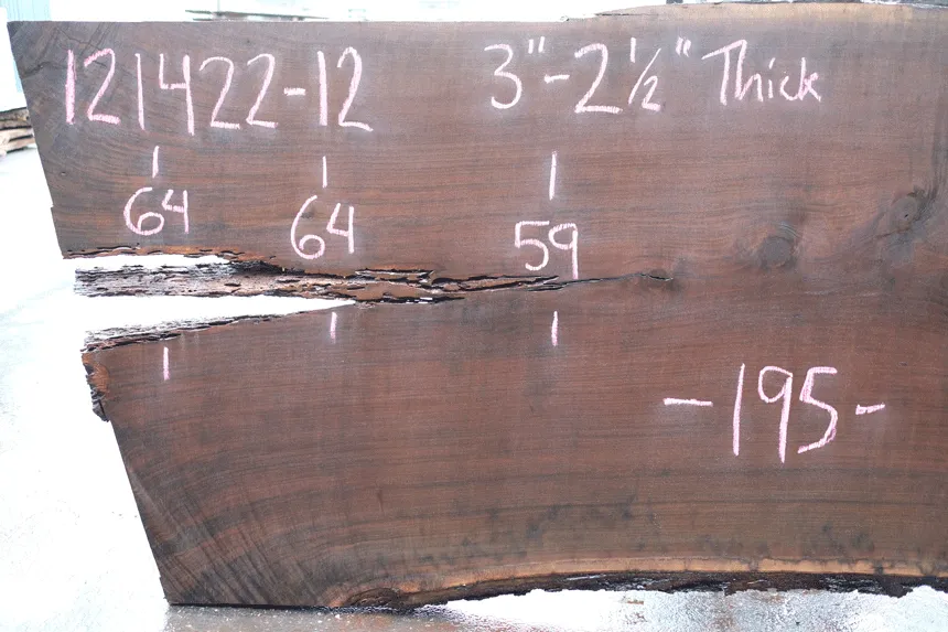 Oregon Black Walnut Slab 121422-12