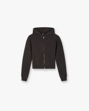 Owners Club Slim Zip Hoodie - Black Coffee