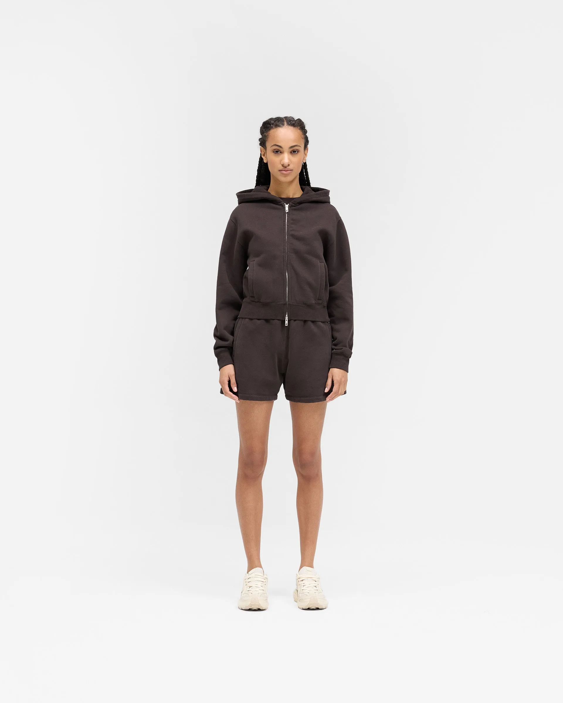 Owners Club Slim Zip Hoodie - Black Coffee