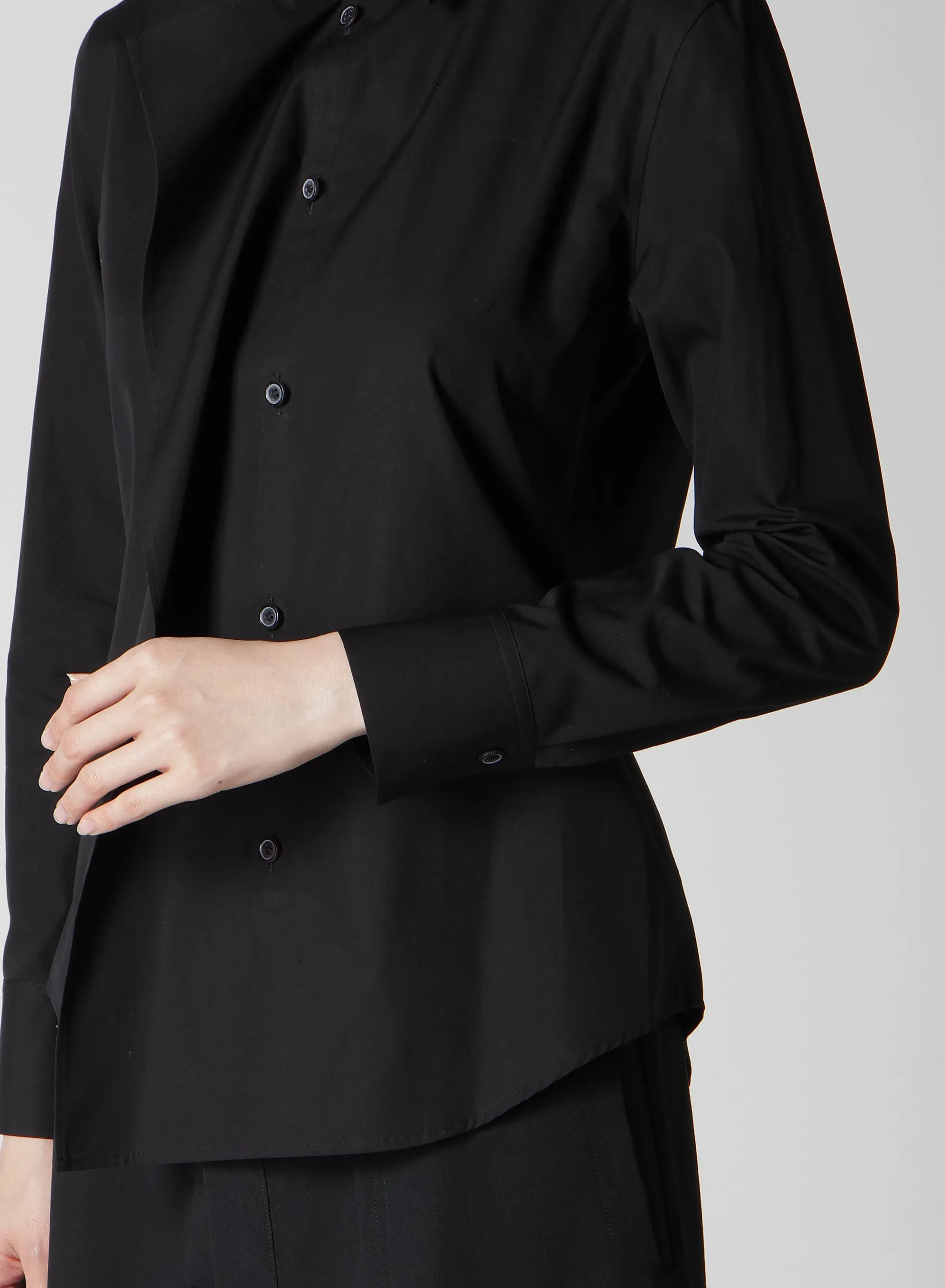 P・100/2 BROAD RUFFLE DETAIL SHIRT