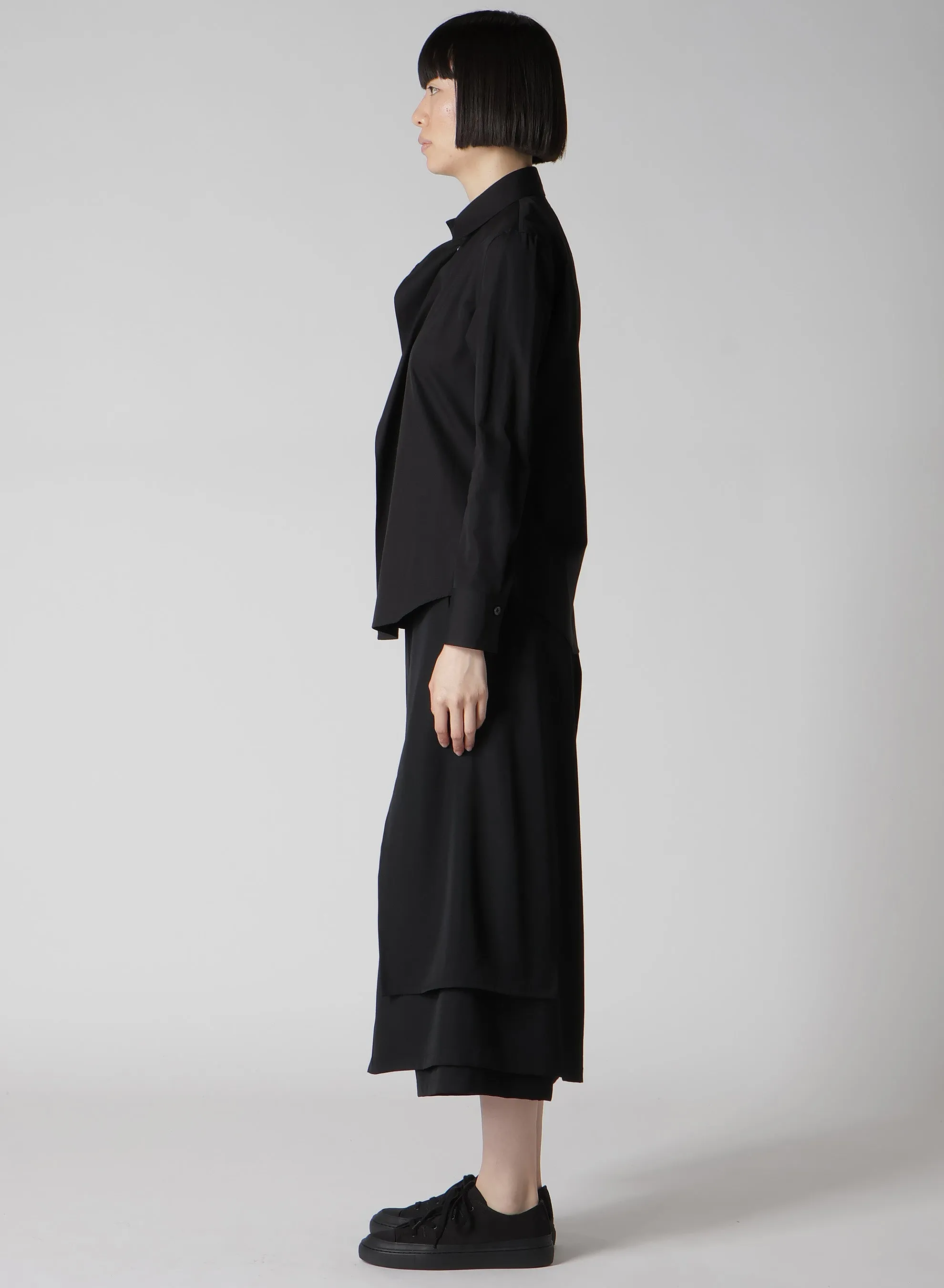 P・100/2 BROAD RUFFLE DETAIL SHIRT