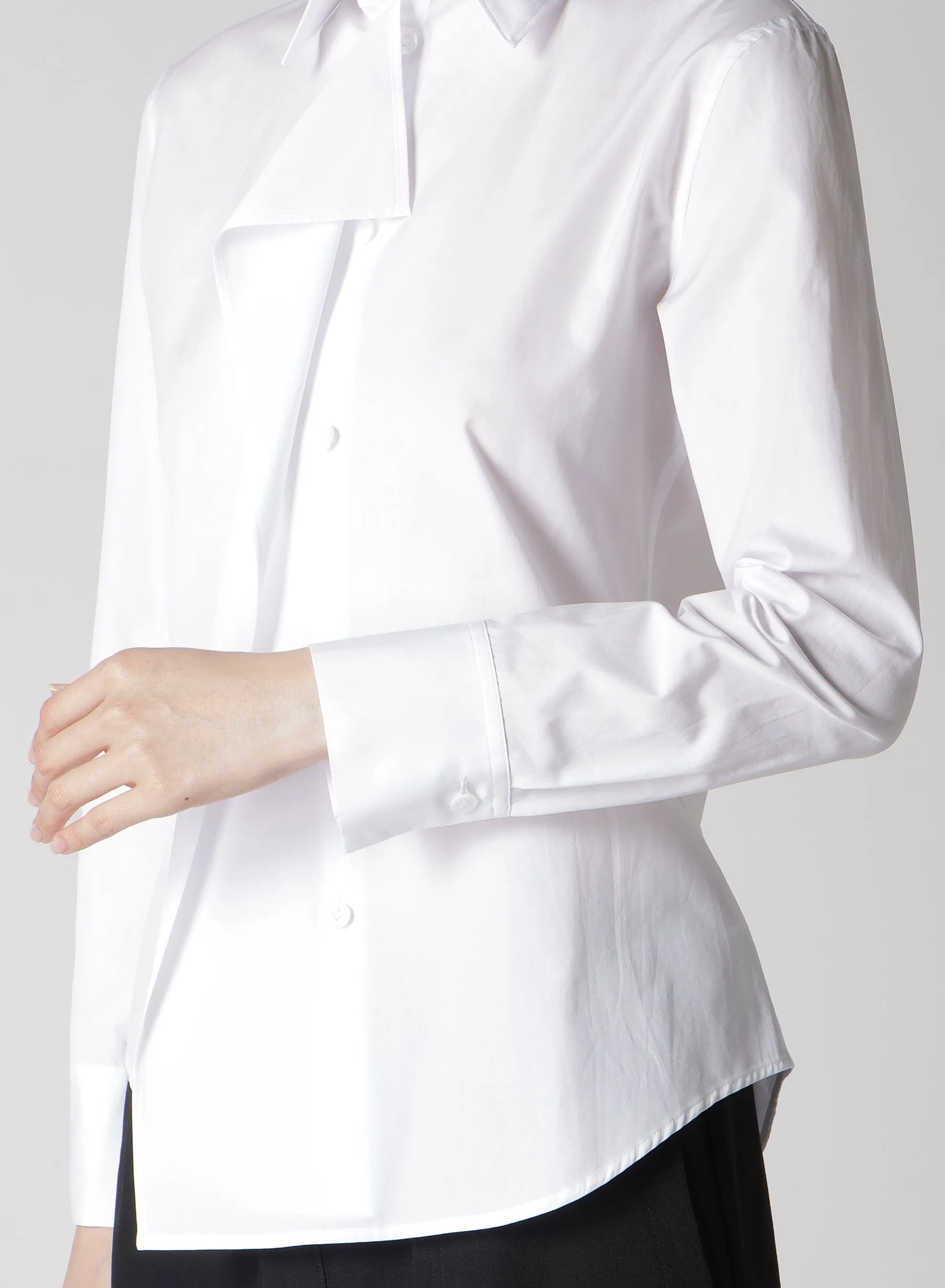 P・100/2 BROAD RUFFLE DETAIL SHIRT