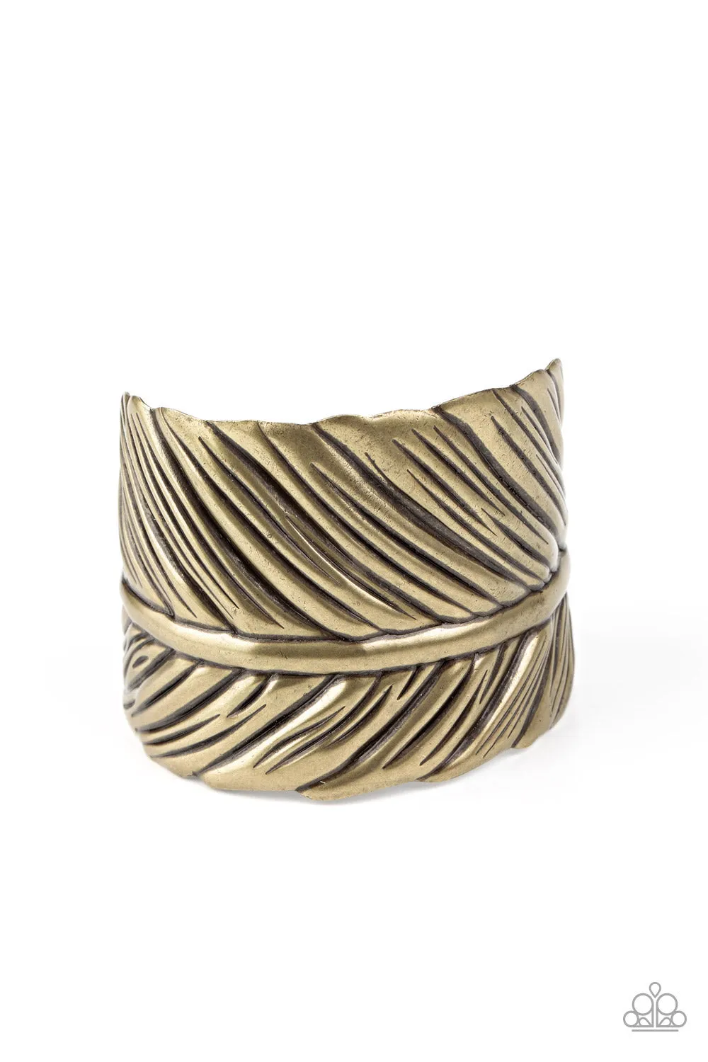 Paparazzi Where Theres a QUILL, Theres a Way - Feather Cuff Bracelet