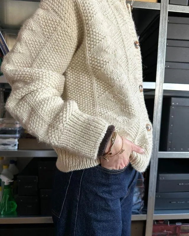 Pauline™ | Textured Knit Long Sleeve Cardigan