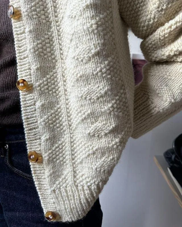 Pauline™ | Textured Knit Long Sleeve Cardigan