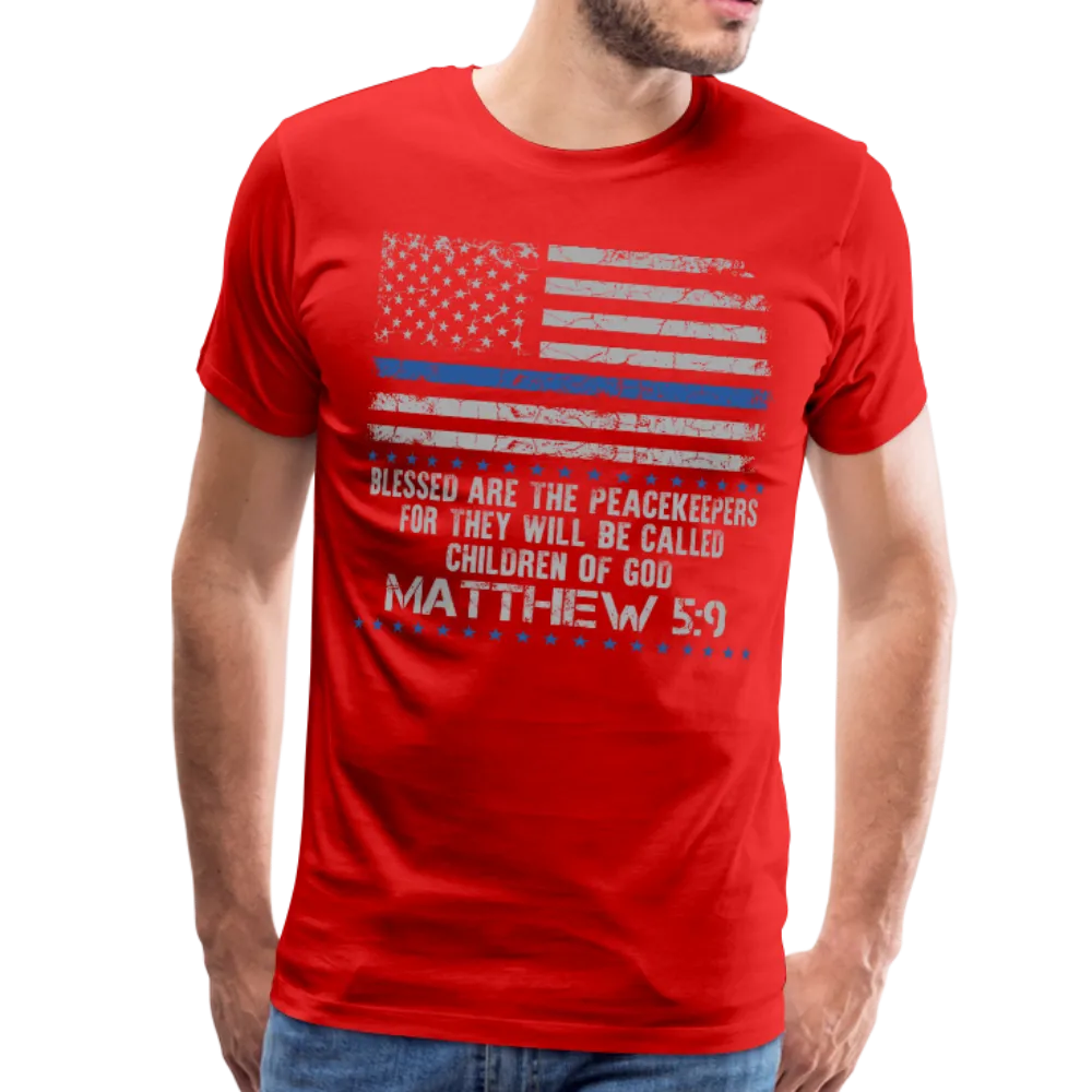 Peacekeepers Matthew 5:9 Men's Premium T-Shirt (CK1492)