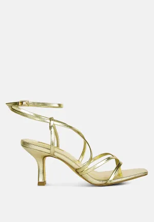Peri Peri Faux Leather Strappy Heels By Ruw