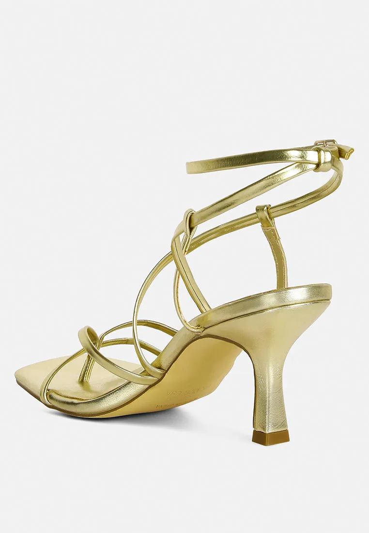 Peri Peri Faux Leather Strappy Heels By Ruw