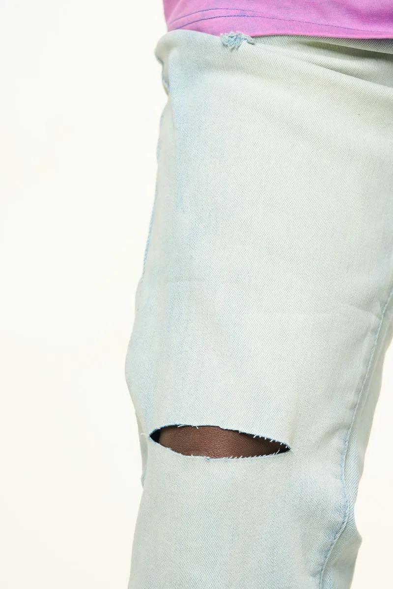 PHEELINGS HORIZON STRAIGHT FIT DENIM (LIGHT BLUE SAND WASH)