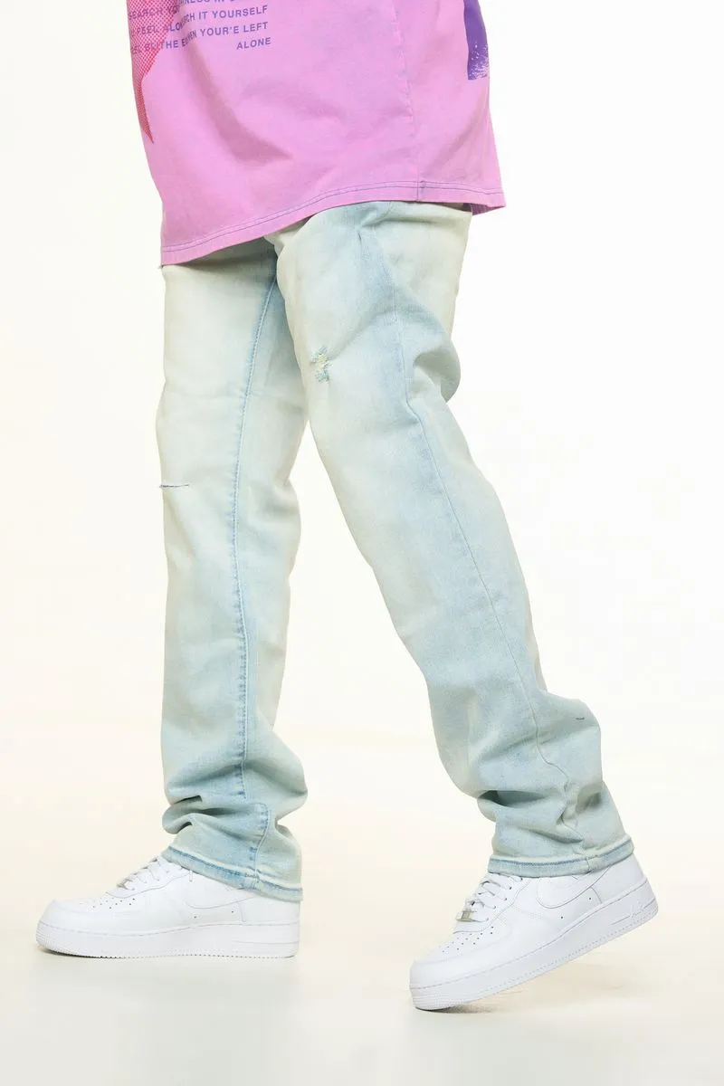 PHEELINGS HORIZON STRAIGHT FIT DENIM (LIGHT BLUE SAND WASH)