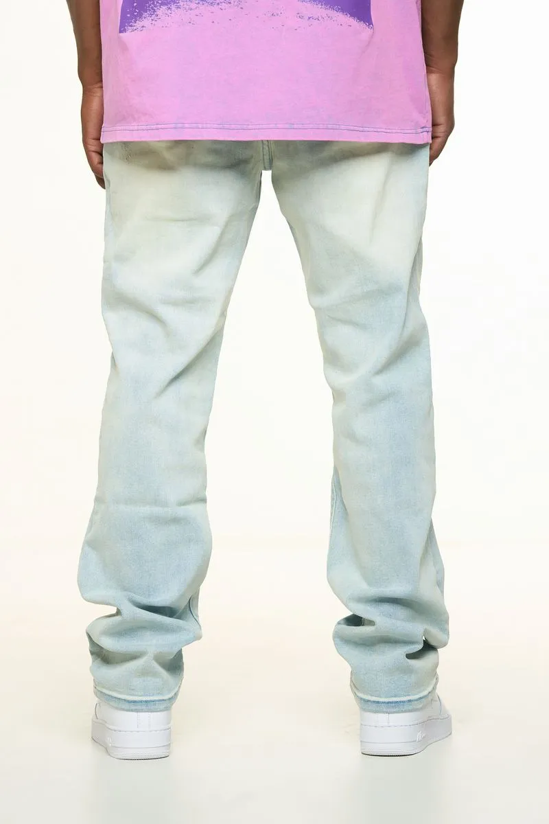 PHEELINGS HORIZON STRAIGHT FIT DENIM (LIGHT BLUE SAND WASH)
