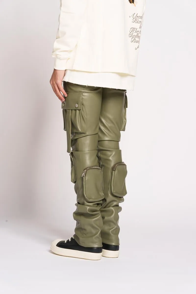 PHEELINGS NEVER LOOK BACK LEATHER CARGO STACK (OLIVE)