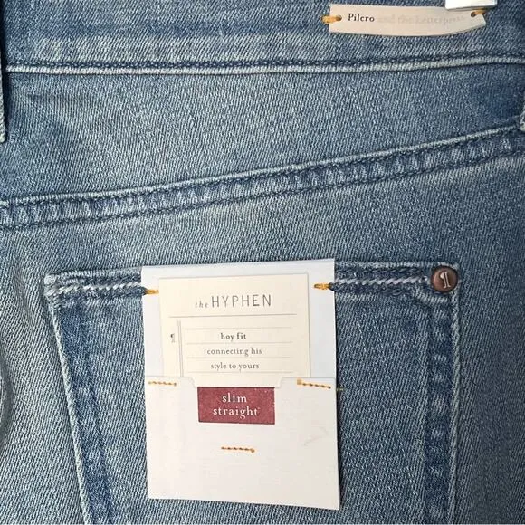 Pilcro and the Letterpress the Hyphen boy fit embroidered jeans size 26 NEW