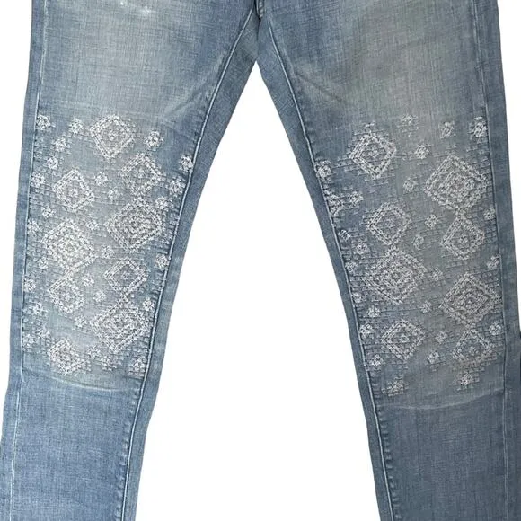 Pilcro and the Letterpress the Hyphen boy fit embroidered jeans size 26 NEW