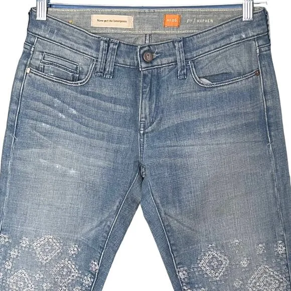 Pilcro and the Letterpress the Hyphen boy fit embroidered jeans size 26 NEW