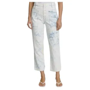 Pistola Pants Tammy High Rise Straight Trouser Women’s Size 26 Marble Blue White