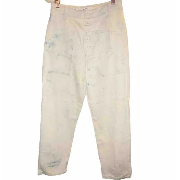 Pistola Pants Tammy High Rise Straight Trouser Women’s Size 26 Marble Blue White
