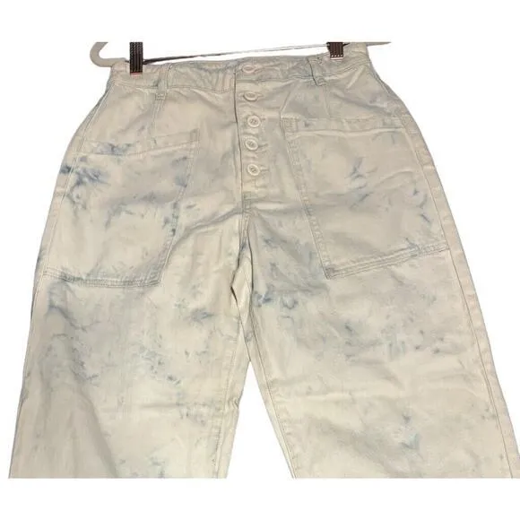 Pistola Pants Tammy High Rise Straight Trouser Women’s Size 26 Marble Blue White