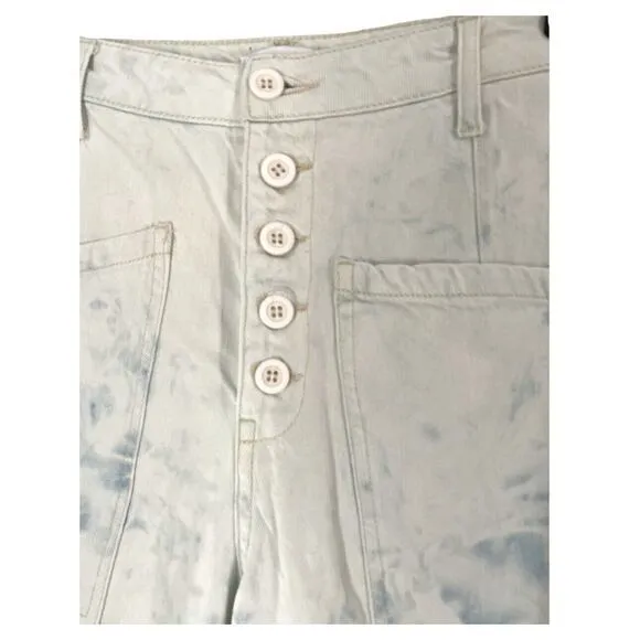 Pistola Pants Tammy High Rise Straight Trouser Women’s Size 26 Marble Blue White
