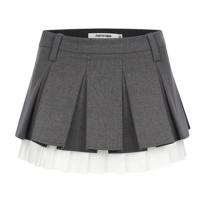 Pleated Mini Skirt