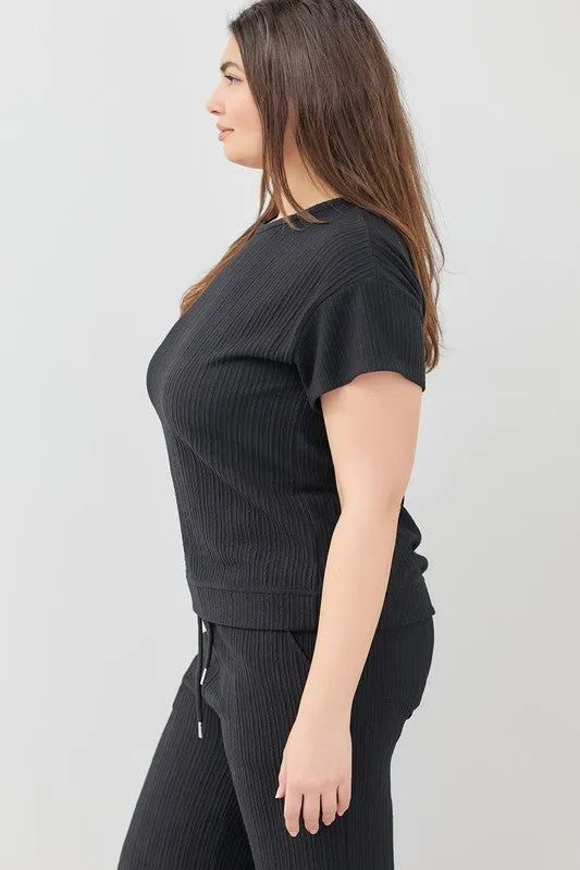 PLUS Textured Knit Set