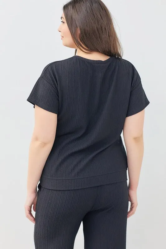 PLUS Textured Knit Set