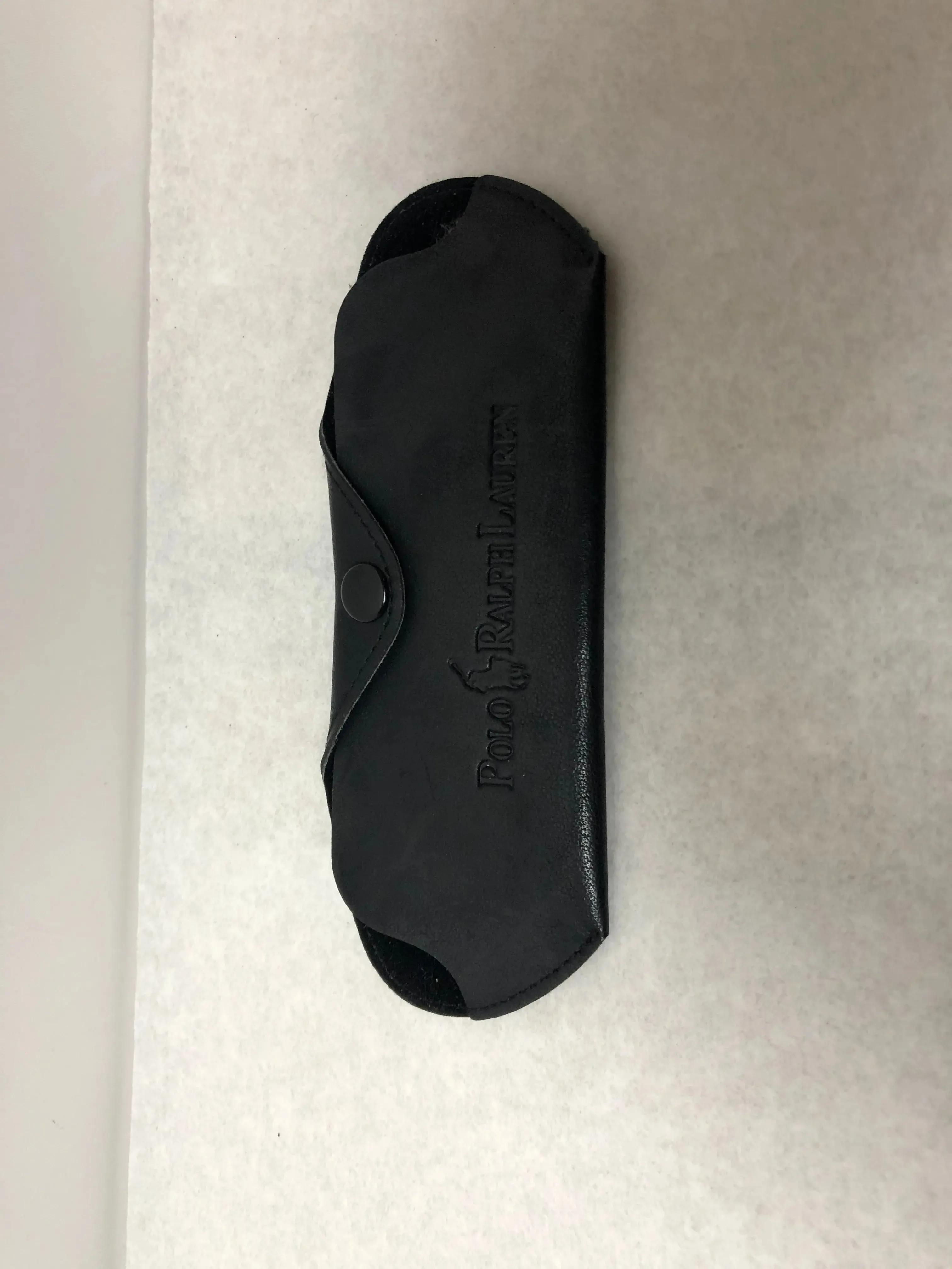 Polo Ralph Lauren Black Optical Eyeglass Button Front Semi-Hard Case Storage | KMOPT-120