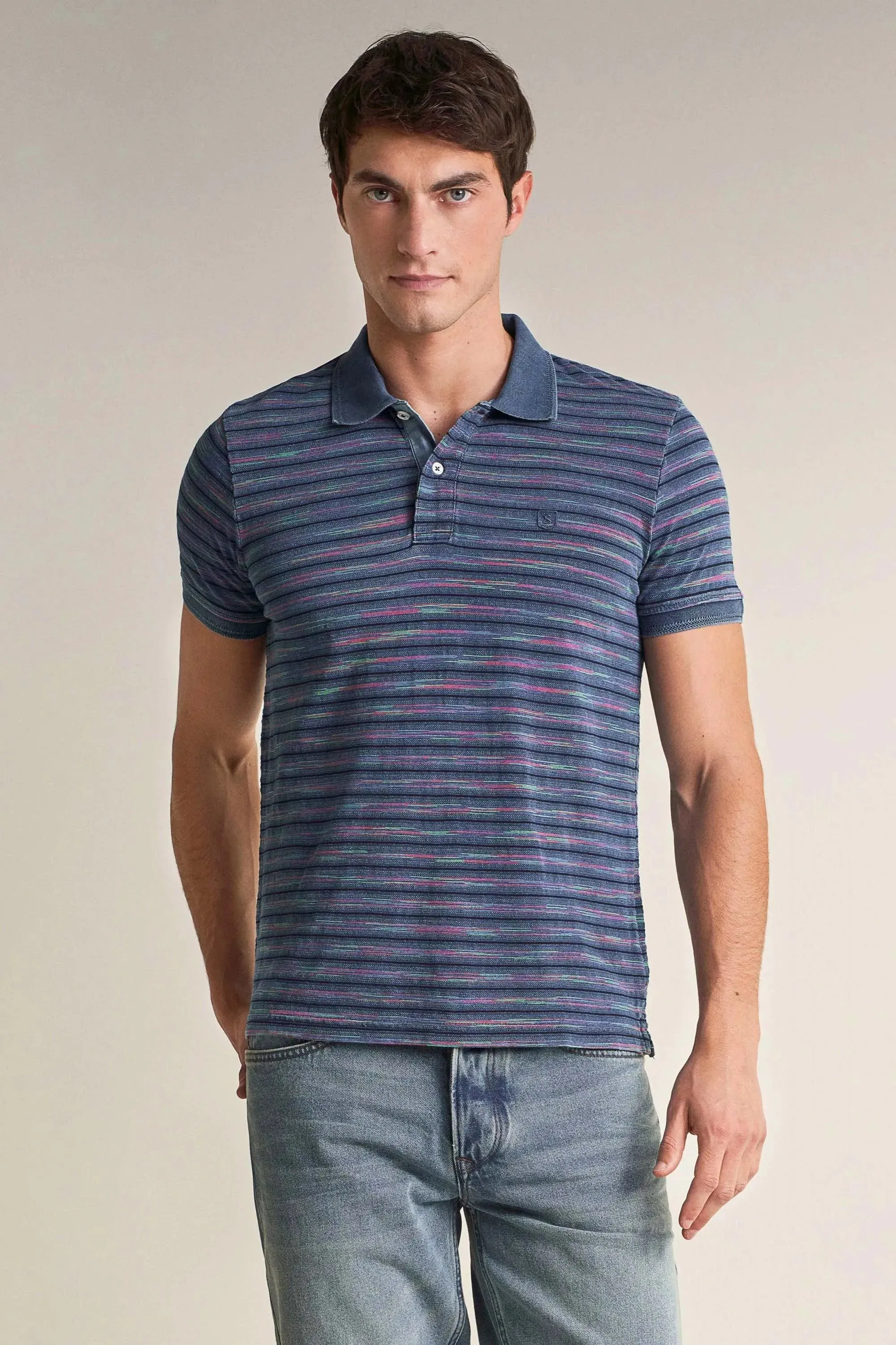 Polo Regular Fit con Textura
