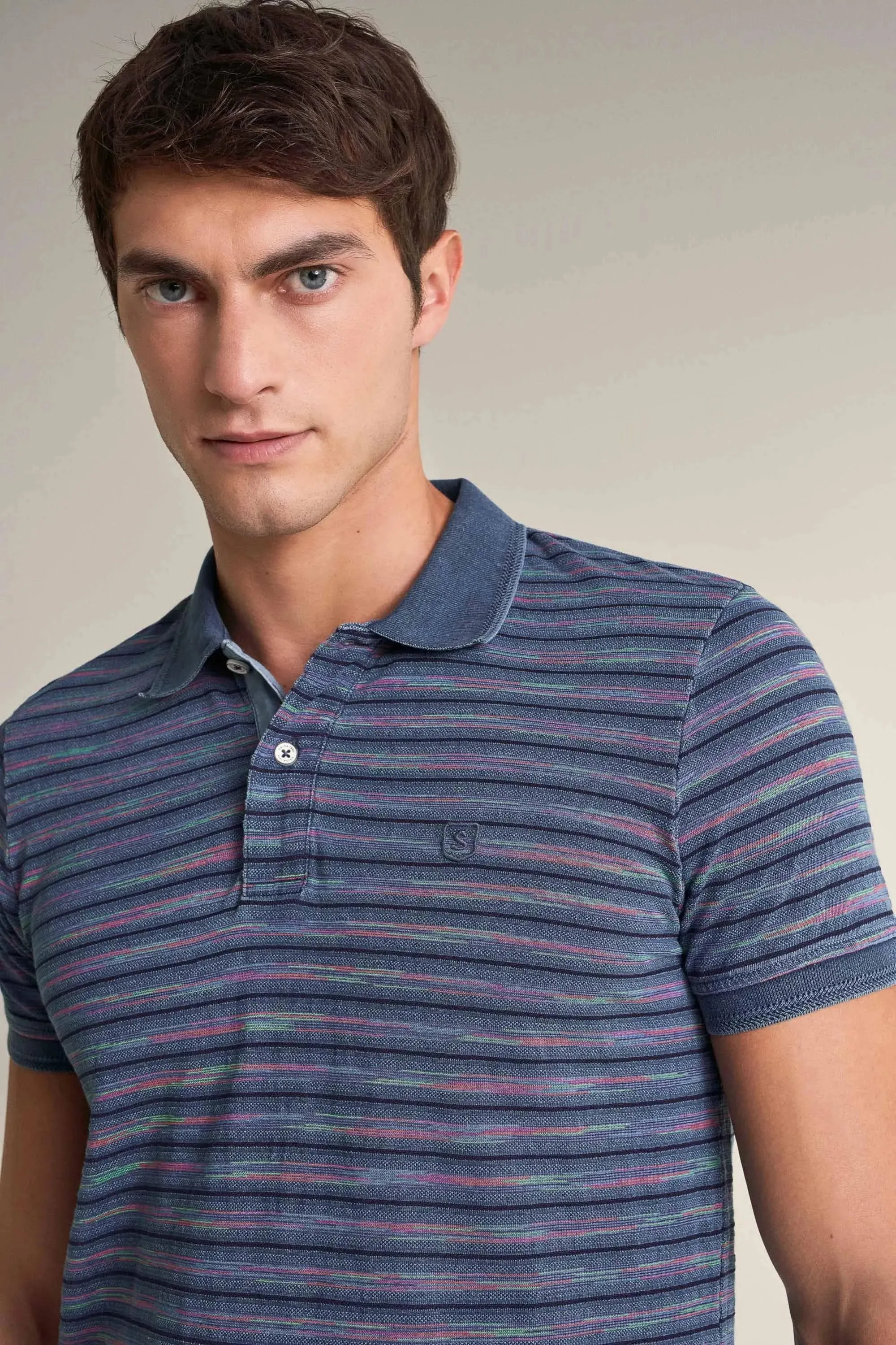 Polo Regular Fit con Textura