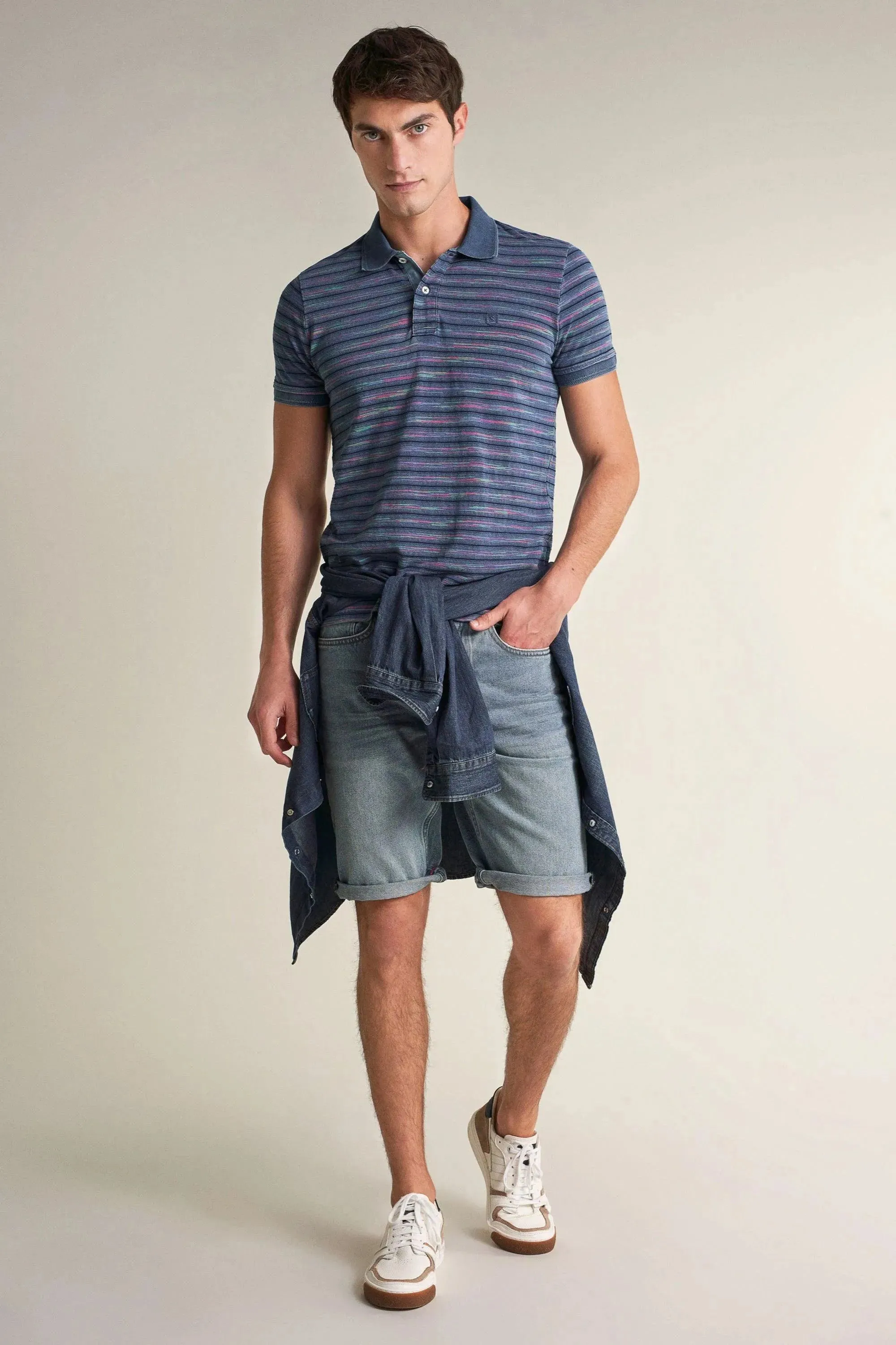 Polo Regular Fit con Textura