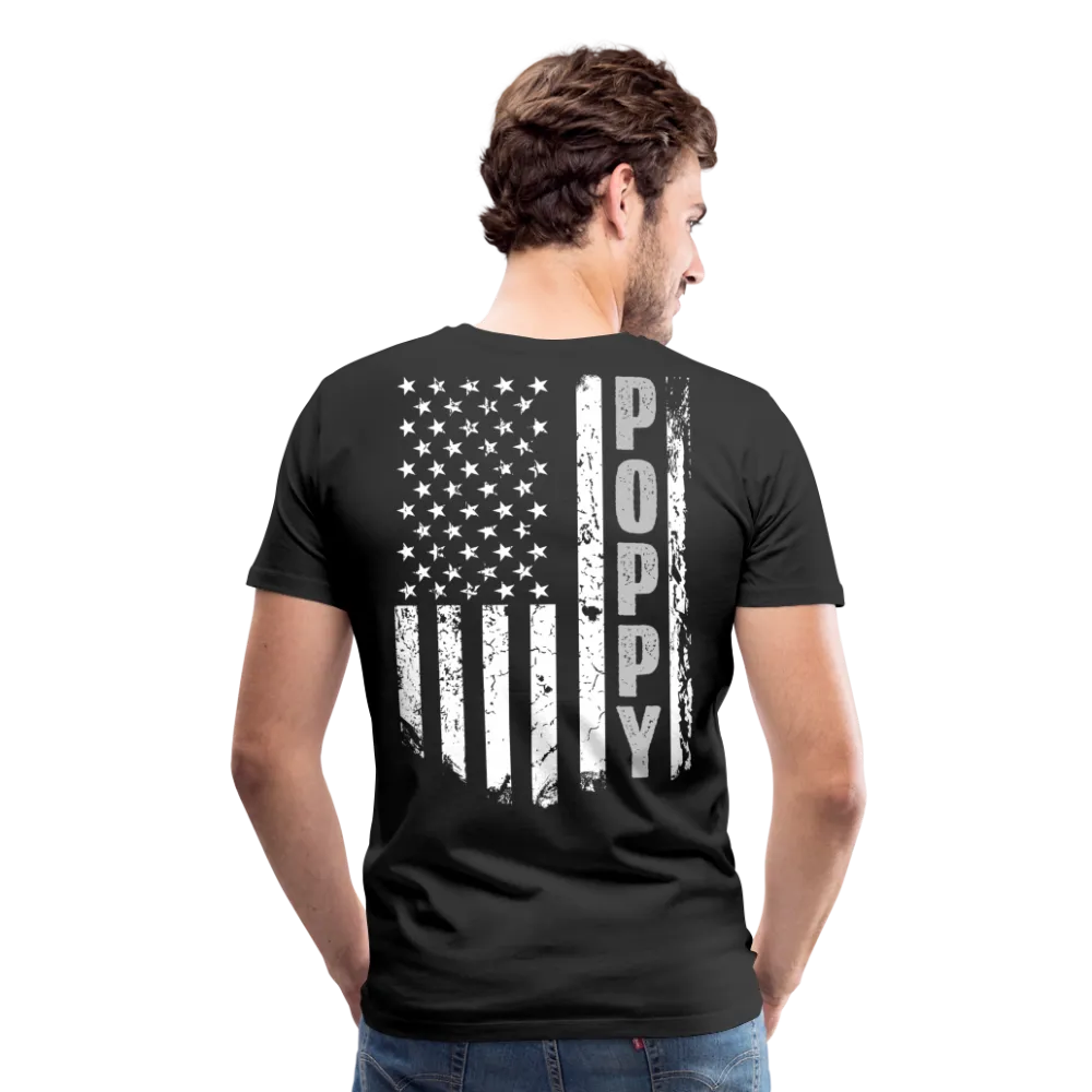 Poppy American Flag Men's Premium T-Shirt