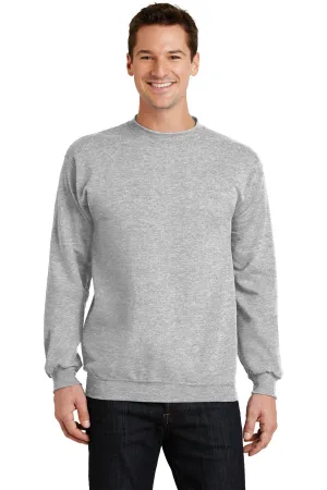 Port & Company Core Fleece Crewneck Sweatshirt. PC78 Ash