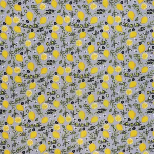 Printed Mini Matt Lemon & Olive Grey