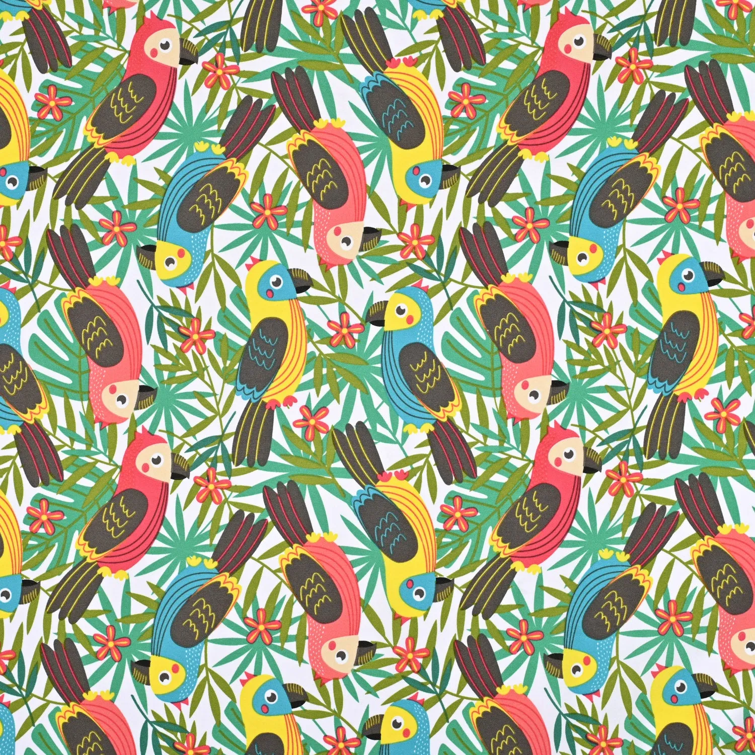 Printed Mini Matt Parrot Party Aqua