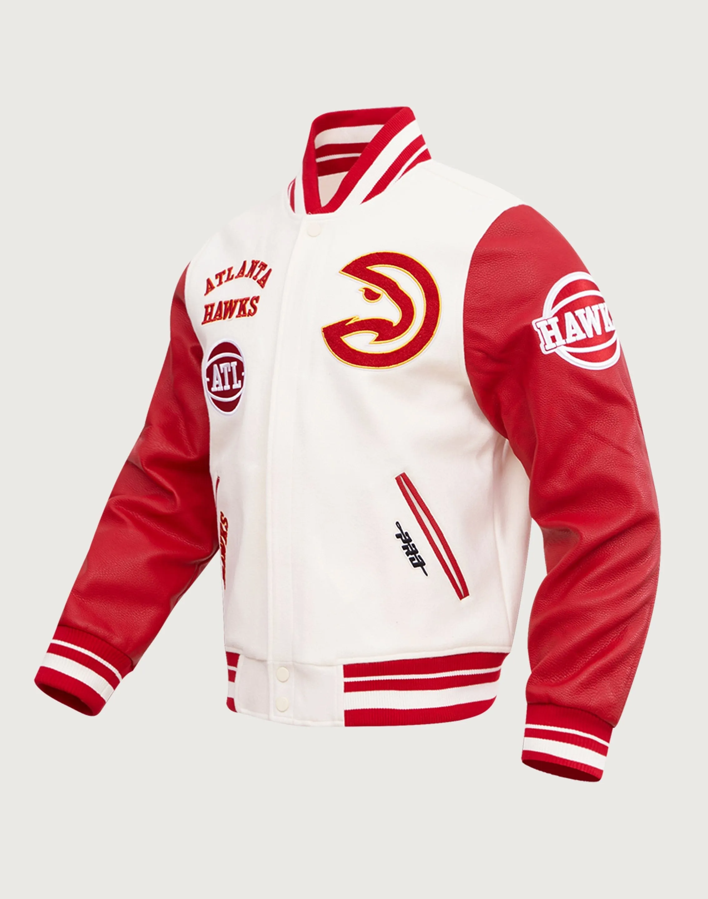Pro Standard Atlanta Hawks Retro Classic Rib Wool Varsity Jacket