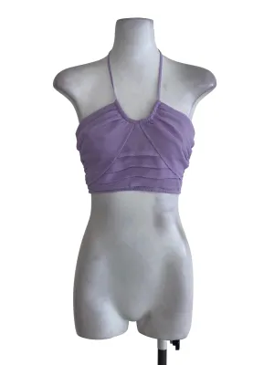 Purple Textured Crop Top