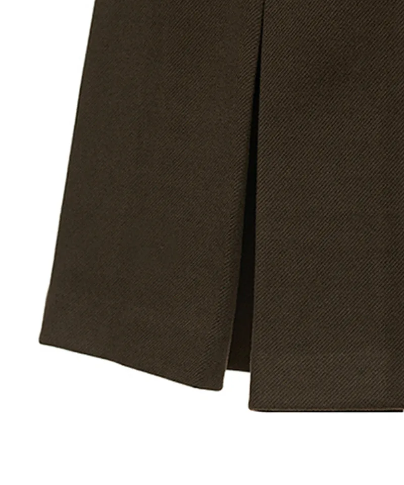 Q.C PLAY: Wool Pile Pin Tuck Pocket Skirt Shorts - 2 Colors