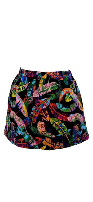 Queen of Sparkles Black Rainbow Feather Skirt