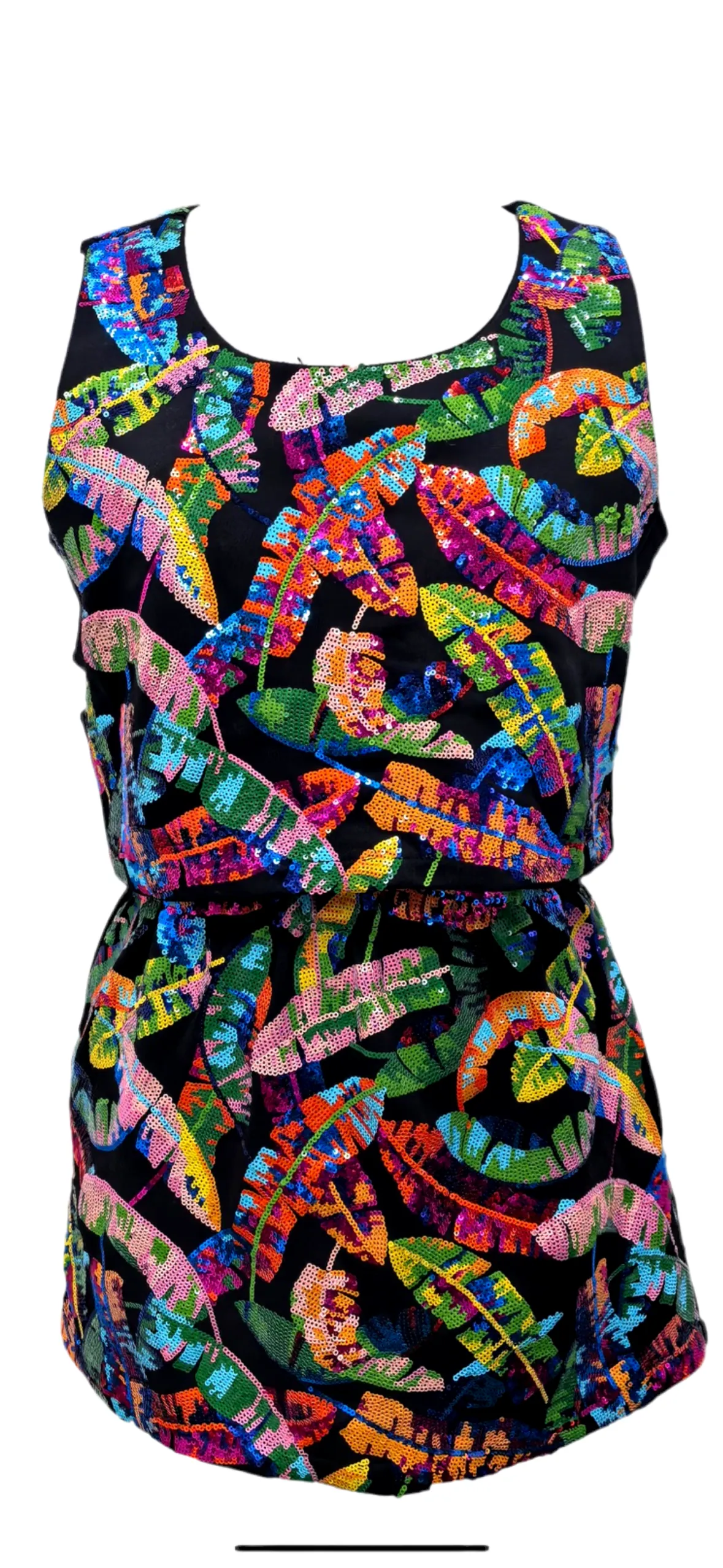 Queen of Sparkles Black Rainbow Feather Skirt