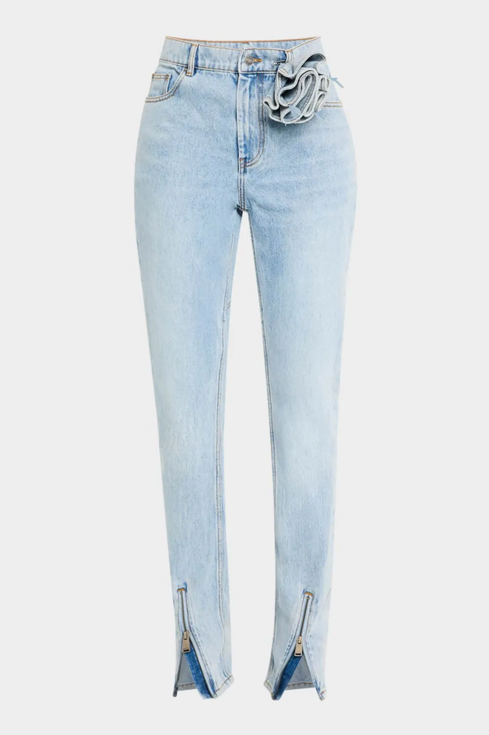 Quinta Floral Zip-Hem Skinny Jeans