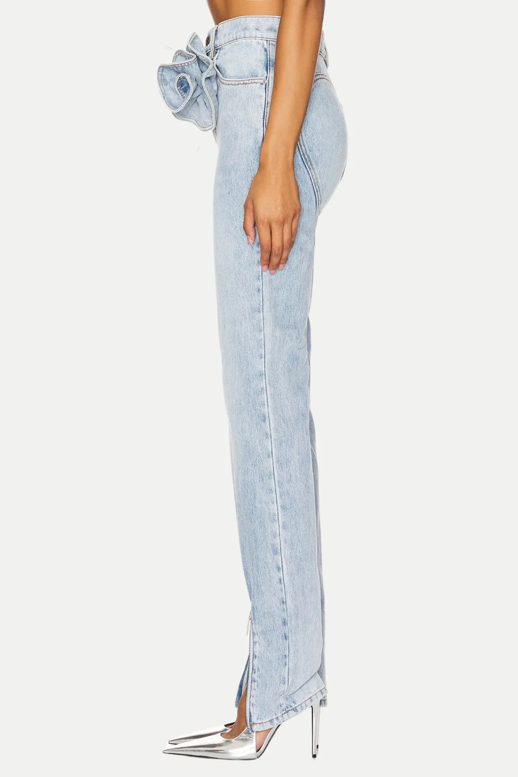 Quinta Floral Zip-Hem Skinny Jeans