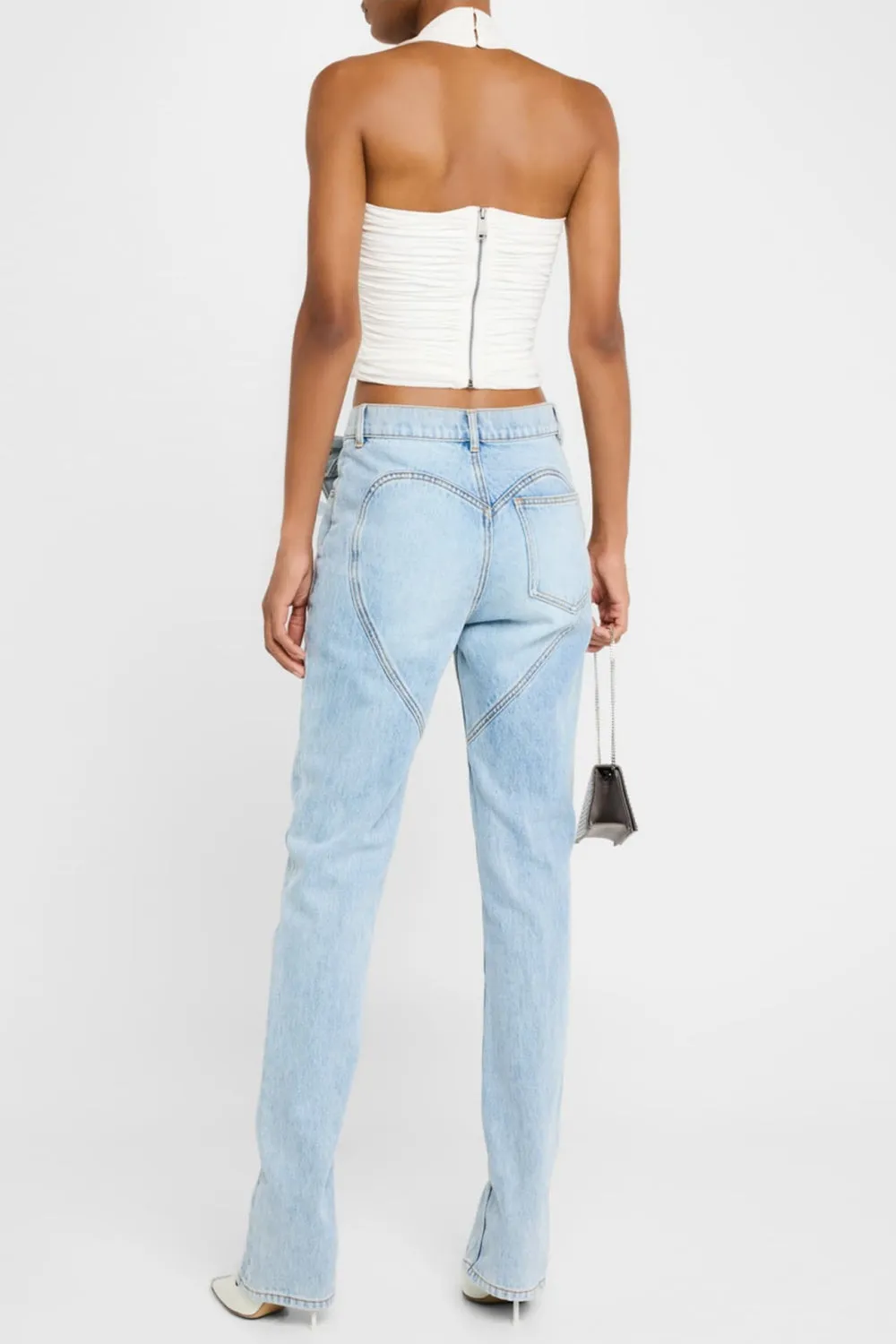 Quinta Floral Zip-Hem Skinny Jeans