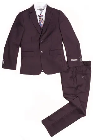 "Austin" Kids Burgundy 5-Piece Suit