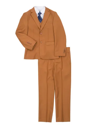 "Austin" Kids Chestnut 5-Piece Suit