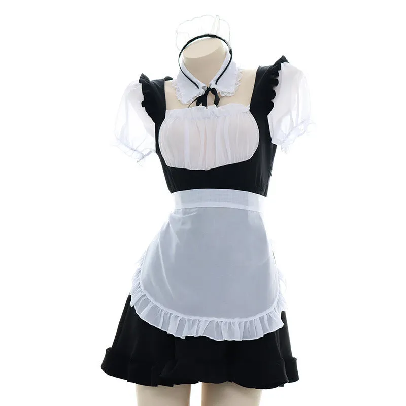 "BLACK WHITE TRANSLUCENT" MAID OUTFIT N031505