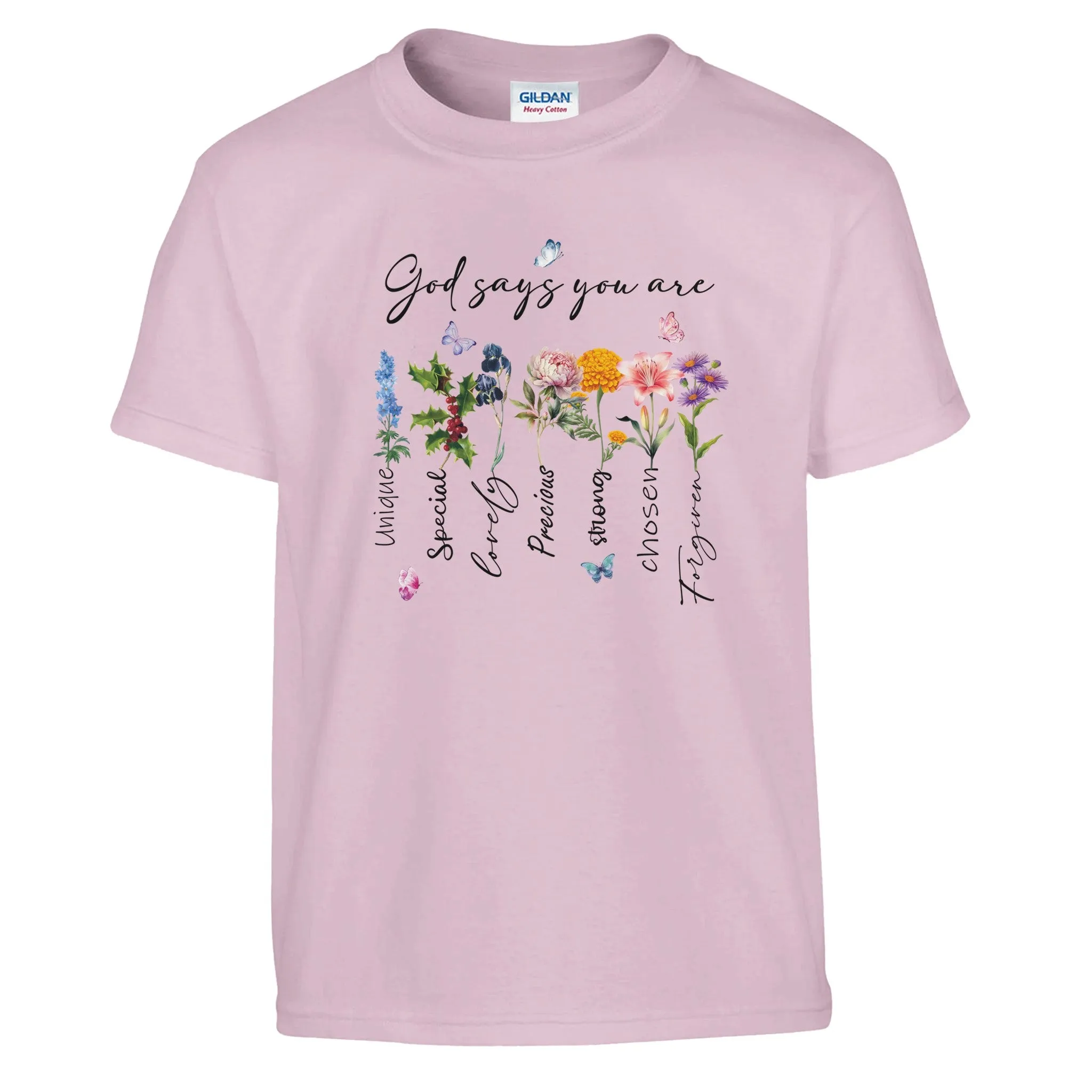 "God Says You Are": Kids Crewneck T-shirt