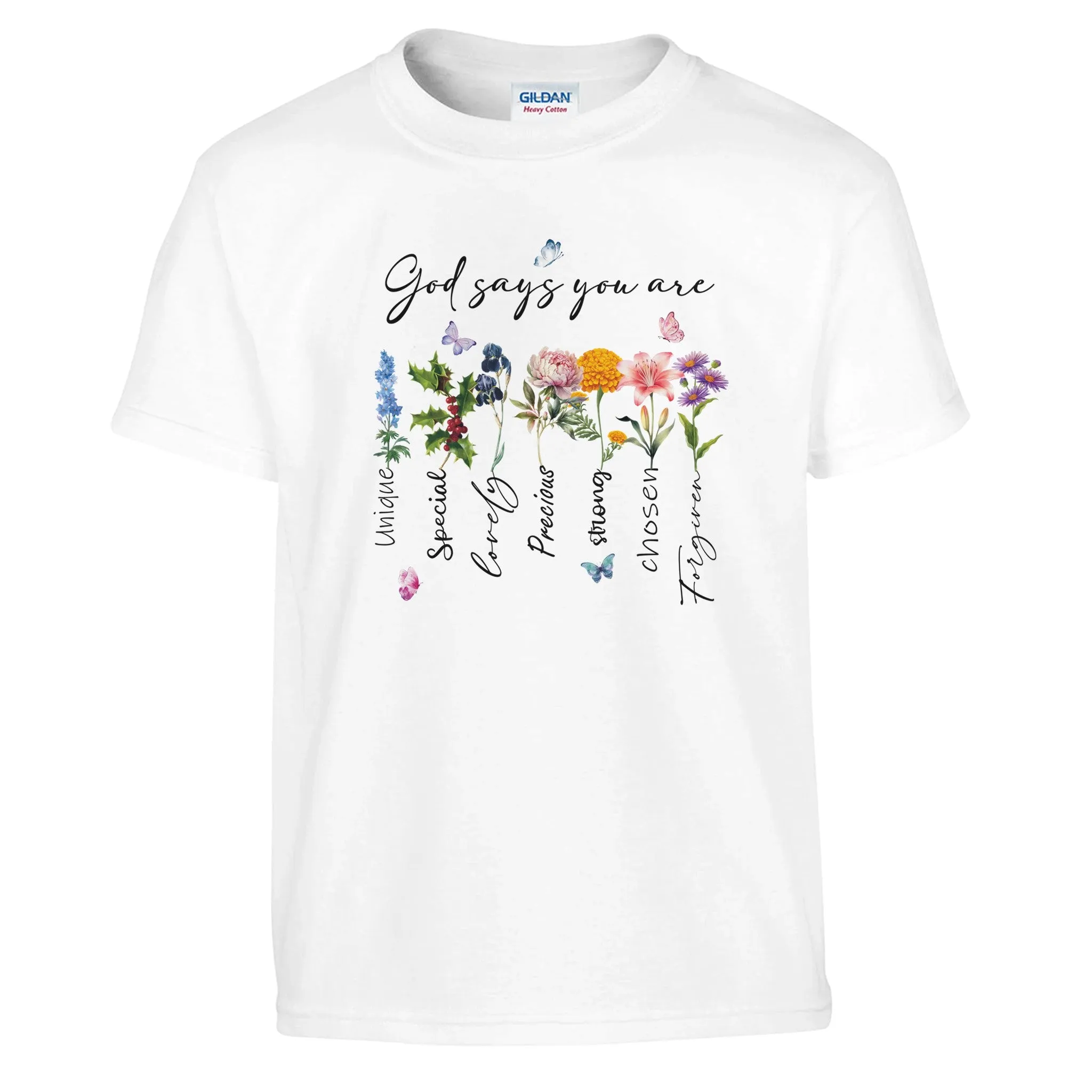 "God Says You Are": Kids Crewneck T-shirt