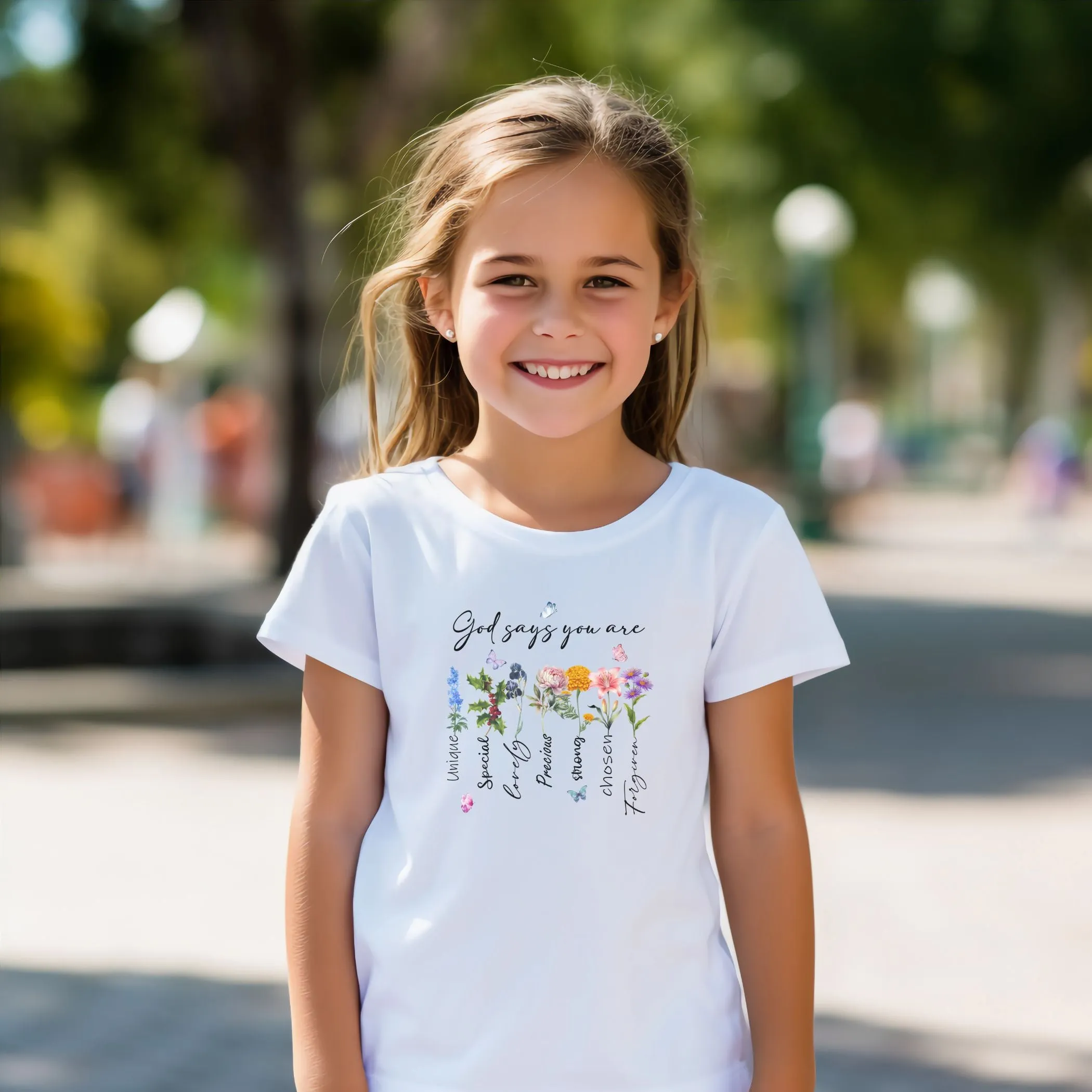 "God Says You Are": Kids Crewneck T-shirt