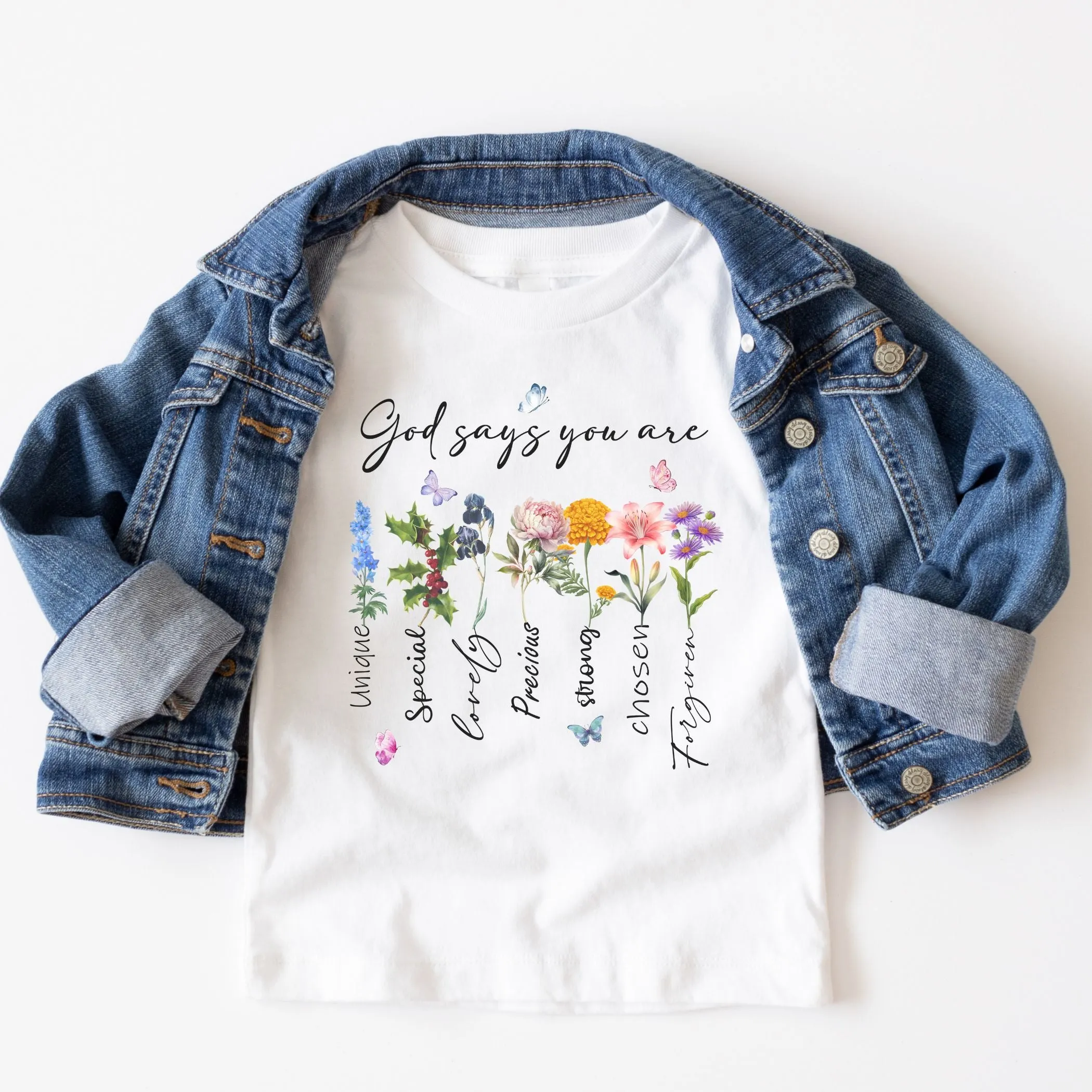"God Says You Are": Kids Crewneck T-shirt