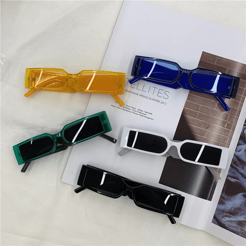 Rectangle Frame Fashion Sunglasses Women 2021 Hippie Vintage Designer Wholesale Bulk Shades Glass for Men and Women